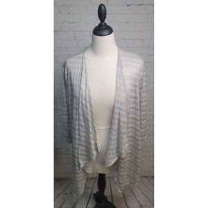 Chico's Easywear size 3/US XL Open Front Cardigan with a Silver Cheetah Print